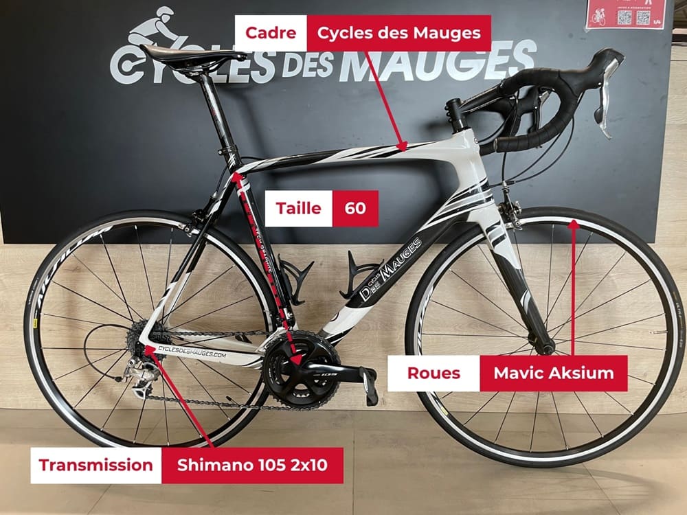 Vélo Cdm obsession taille 60, 1.85-1.95, shimano 2x10, roues mavic aksium 790€