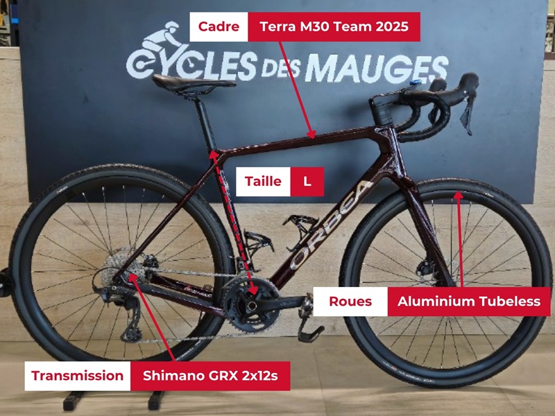 Vélo gravel Orbea Terra reconditionné chez Cycles des Mauges