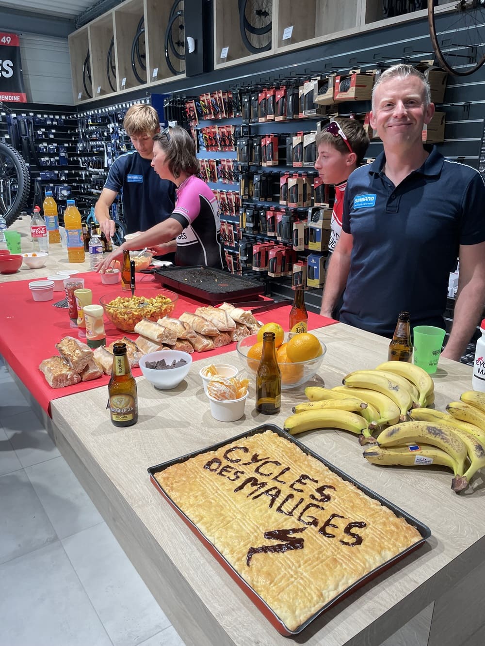 Ravito' surprise offert aux participants après la sortie pour le Tour de Sèvremoine